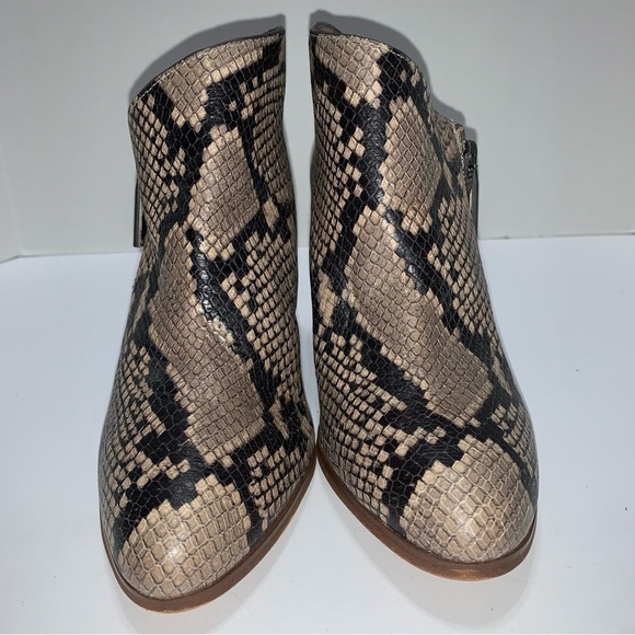 1. State Beige Kaleb Wedge Snake Ankle Booties - Picture 2 of 11